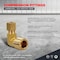 Everflow 1/4 O.D. COMP x 3/8 MIP Reducing 90 Degree Elbow Pipe Fitting, Lead Free Brass C69R-1438-NL - alternate 2